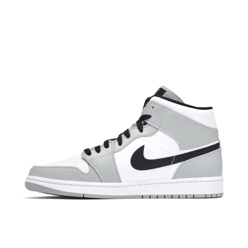 Air Jordan 1 Mid Szare - Light Smoke Grey - obrazek 2