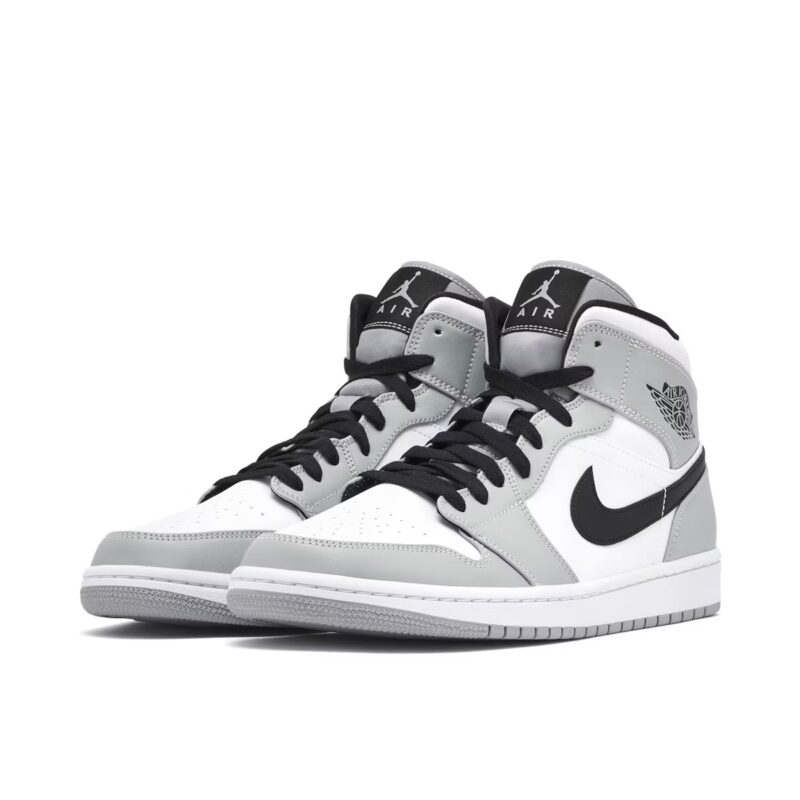Air Jordan 1 Mid Szare - Light Smoke Grey - obrazek 3