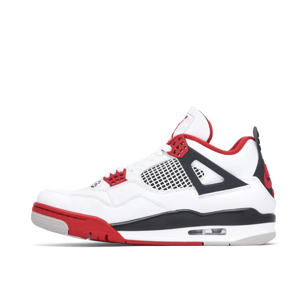 Buty NIKE Air Jordan 4 Retro Fire Red - Białe DC7770-160 - obrazek 2