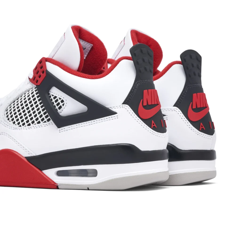 Buty NIKE Air Jordan 4 Retro Fire Red - Białe DC7770-160 - obrazek 3