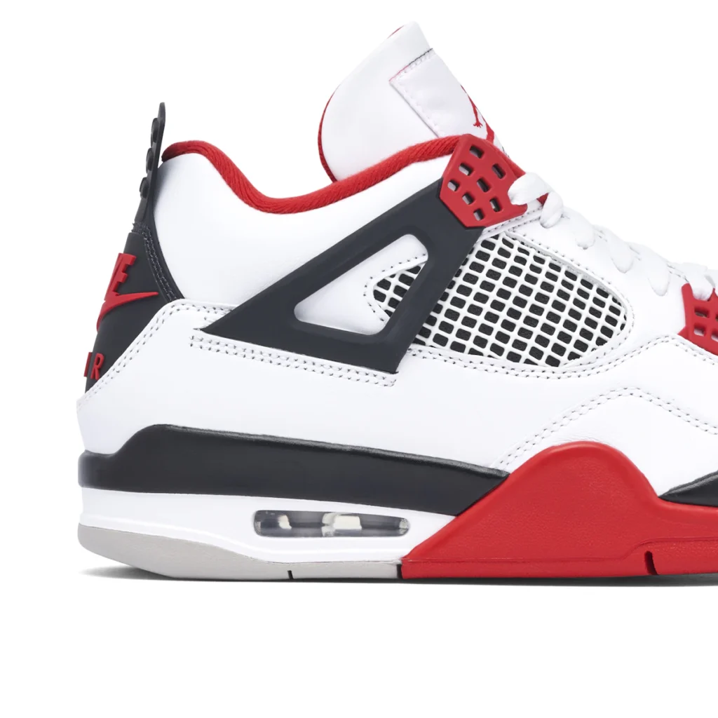 Buty NIKE Air Jordan 4 Retro Fire Red - Białe DC7770-160 - obrazek 4