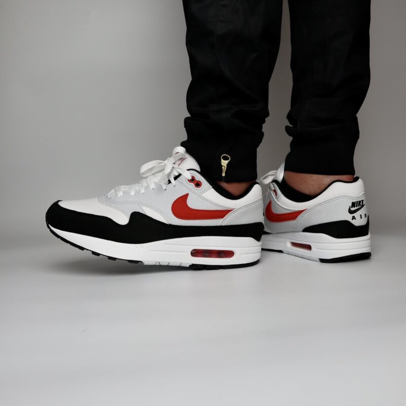 Buty Nike Air Max 1 Szare, czerwone - FD9082-101 - obrazek 4
